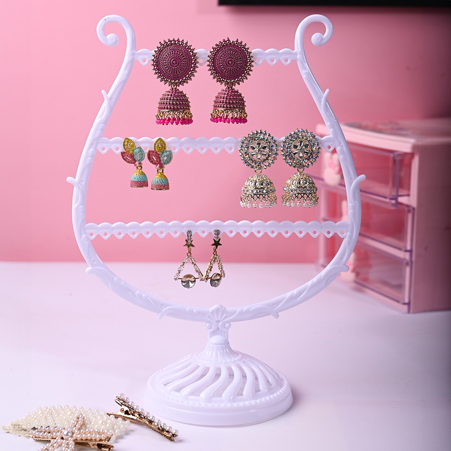 Stylish White Jewellery Holder1