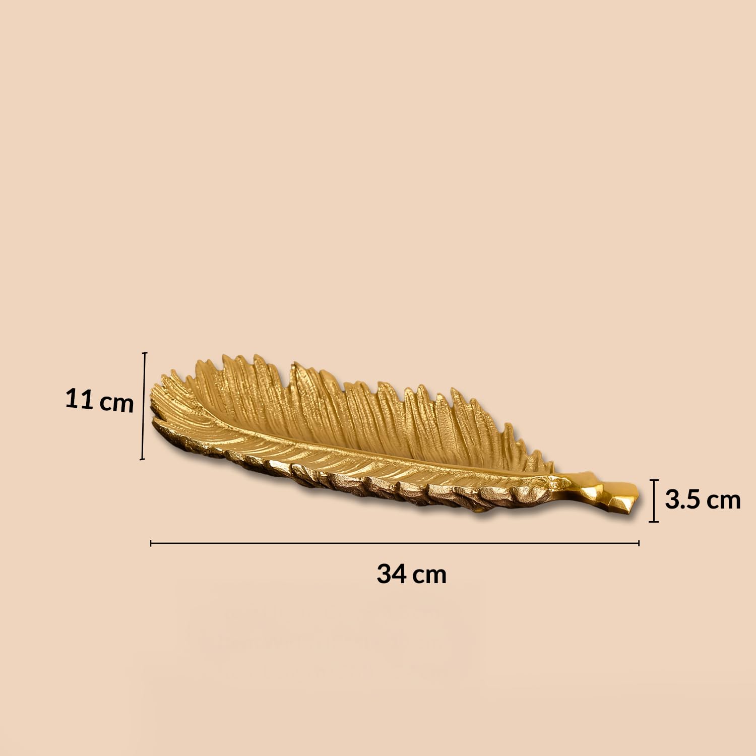 VON CASA Golden Embossed Dish Tray