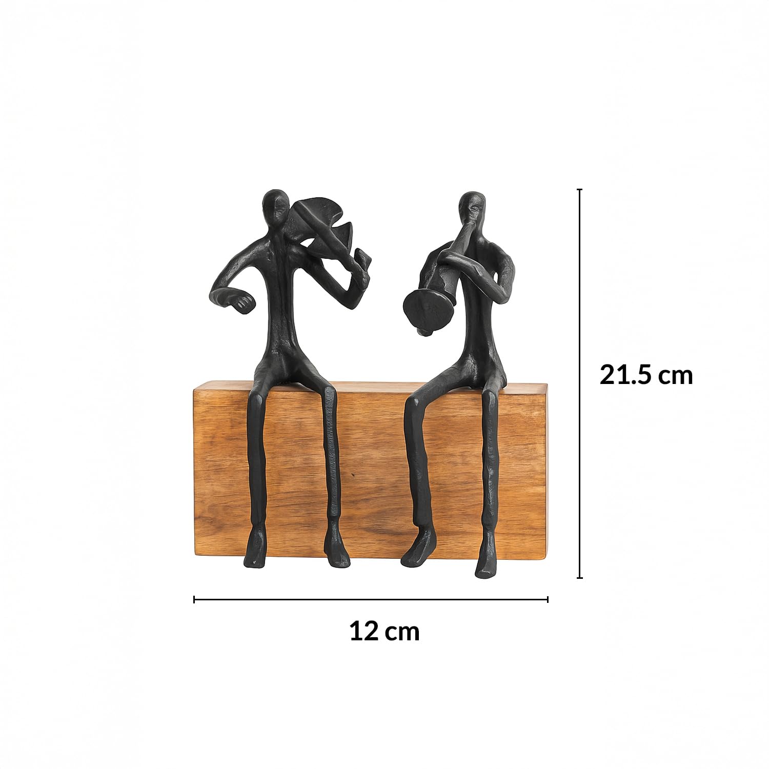 VON CASA Black Sitting Sculpture Decor