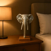 VON CASA Silver Elephant Head Sculpture