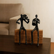 VON CASA Black Sitting Sculpture Decor