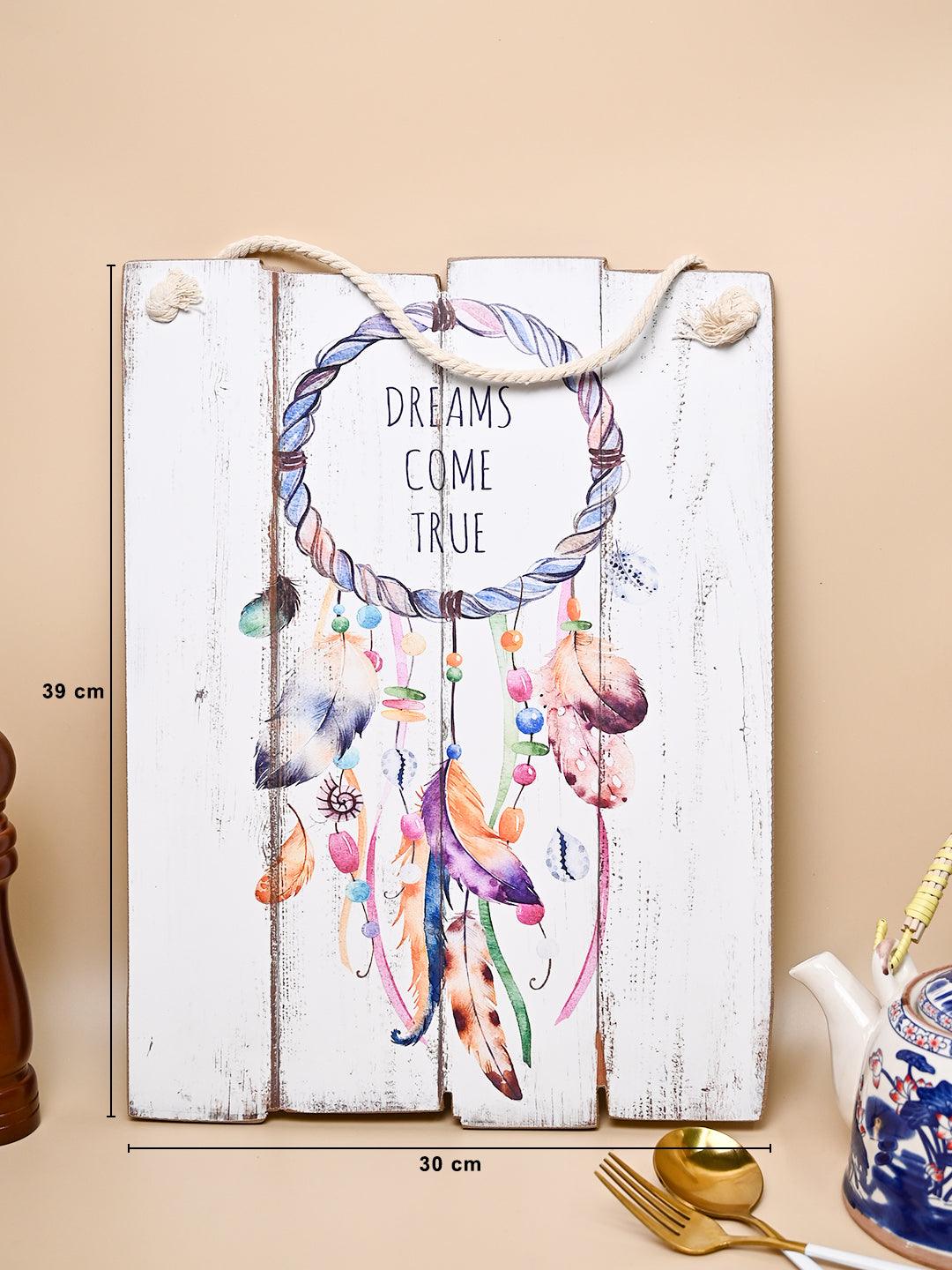 Wall Plaque, Wall Décor, White, MDF - MARKET99