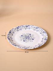 Market99 Melamine Tableware Glossy Floral Finish Quarter Plates for Dining Table (Set Of 6) - MARKET99
