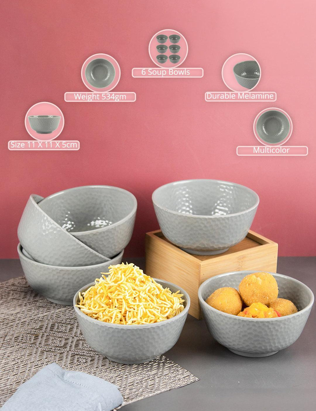 Melamine Round Soup Bowl (Set of 6) - MARKET99