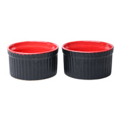 Muffin Cup Set – Black & Red (180 ml x 2)