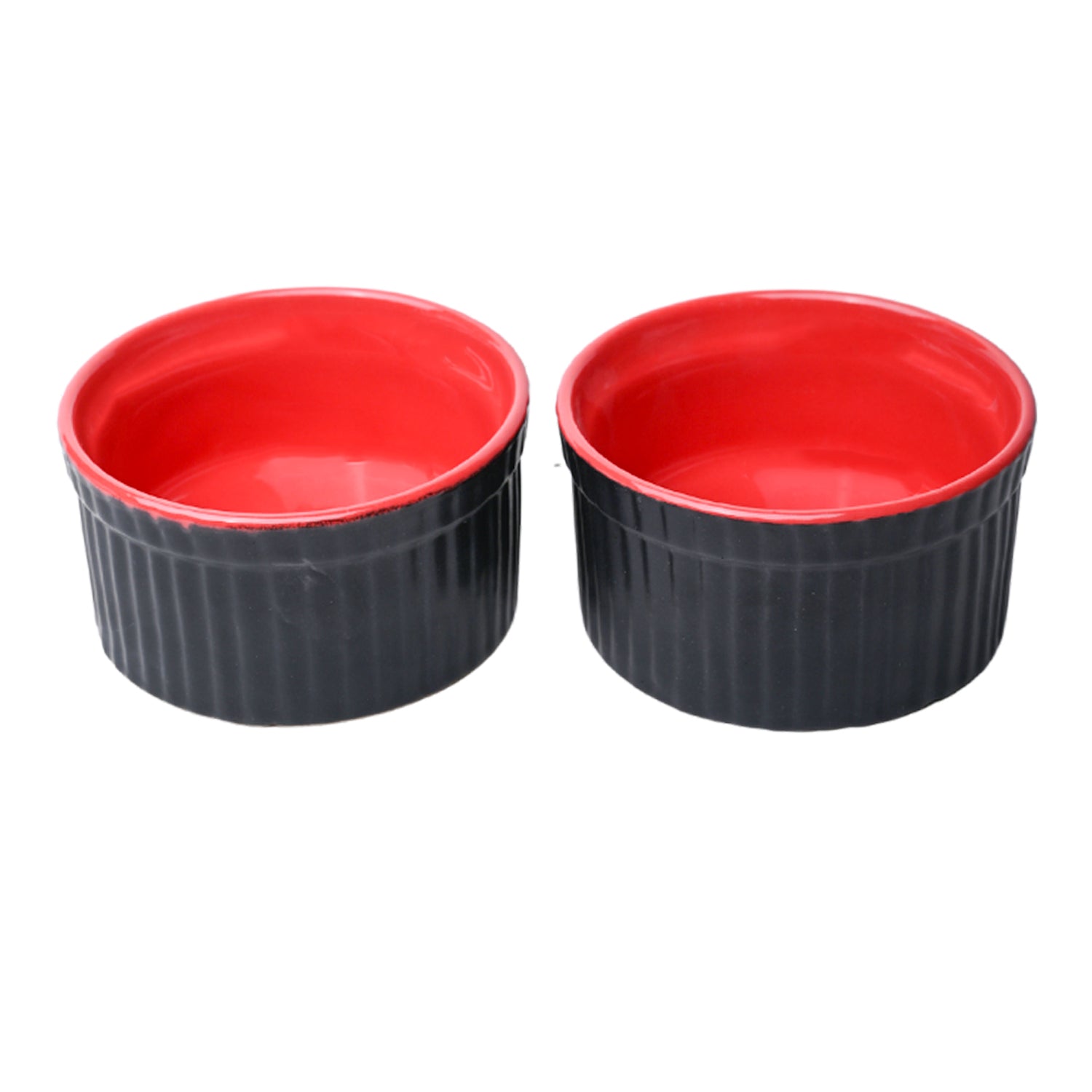 Muffin Cup Set – Black & Red (180 ml x 2)