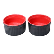 Muffin Cup Set – Black & Red (180 ml x 2)