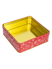 Reindeer & Snowflake Print - Christmas Tin Box Gift - Reindeer