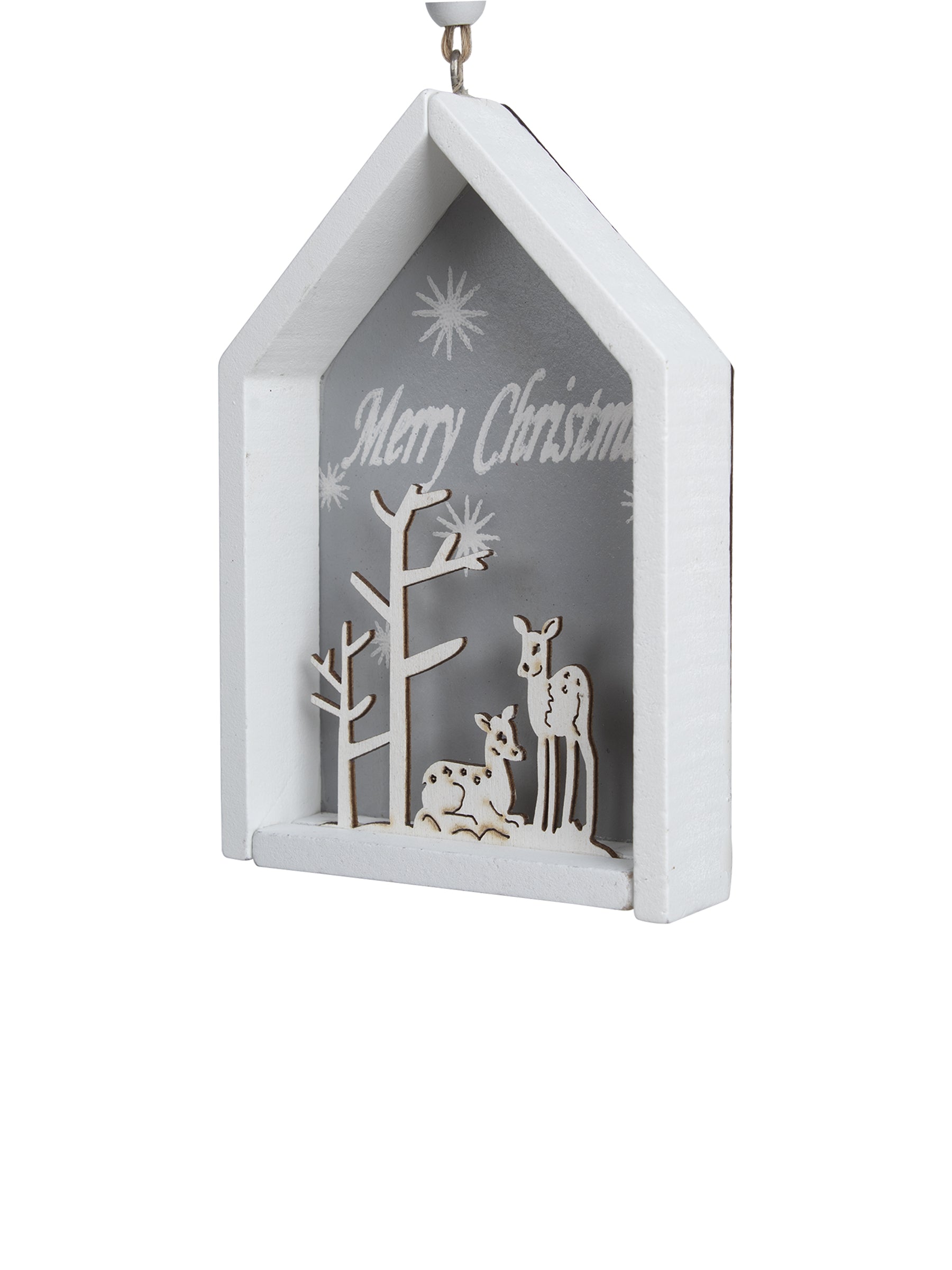 House Design - "Merry Christmas" Hanging Plaque Set Of 2 Pcs