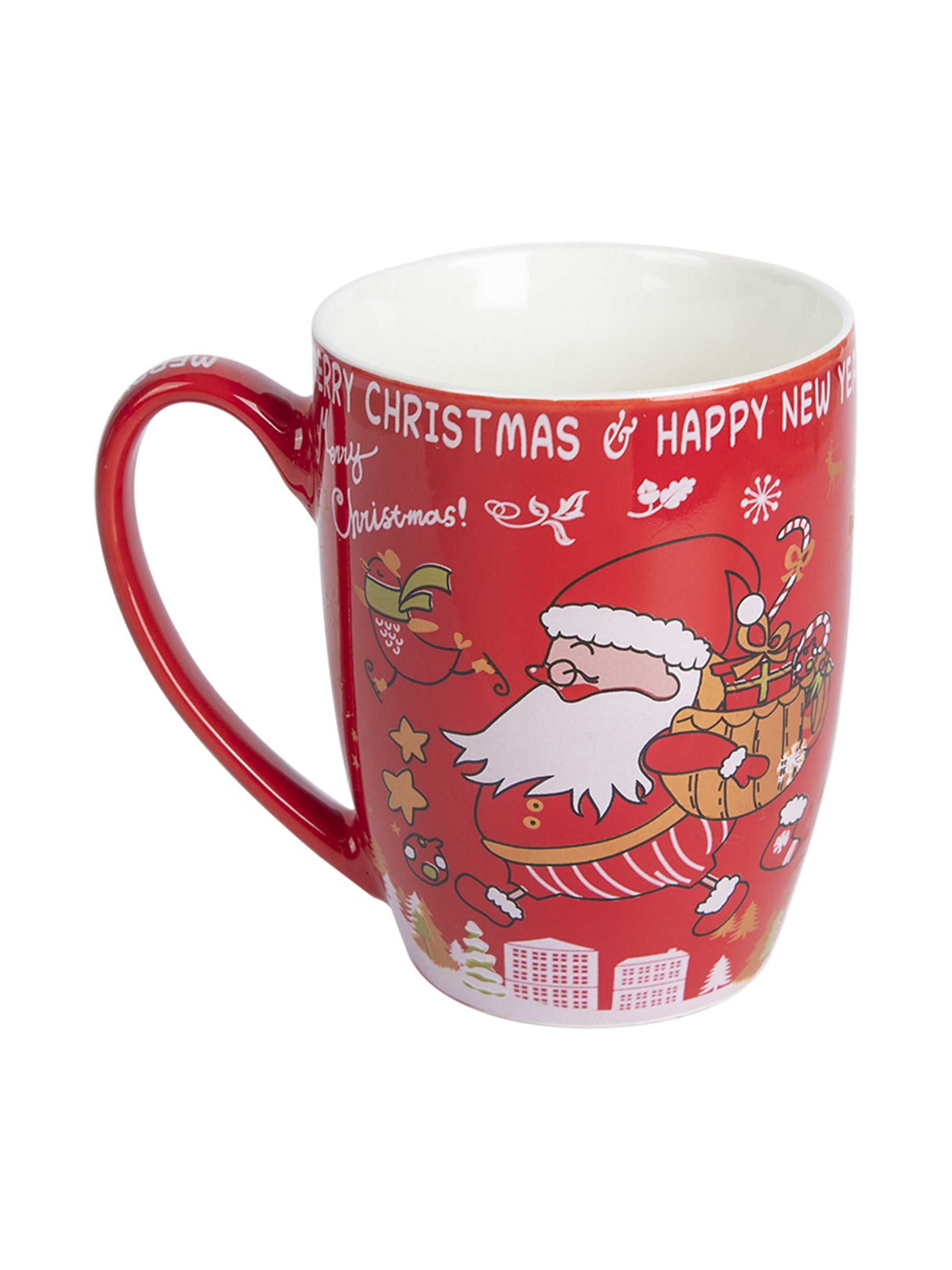 Santa Claus With Gifts Print - Christmas Coffee Mug - 300 Ml