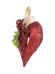 Red Heart - Christmas Hanging Ornaments- Heart Set Of 2 Pcs