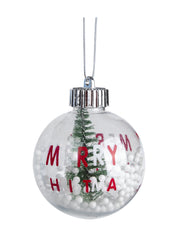 Reindeer Print - Christmas Hanging Ball Set Of 2