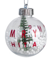 Reindeer Print - Christmas Hanging Ball Set Of 2