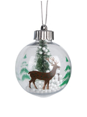 Reindeer Print - Christmas Hanging Ball Set Of 2