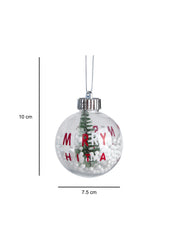 Reindeer Print - Christmas Hanging Ball Set Of 2