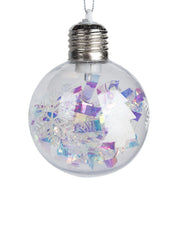 Snowman Print - Led Christmas Hanging Ball Set Of 3 Pcs