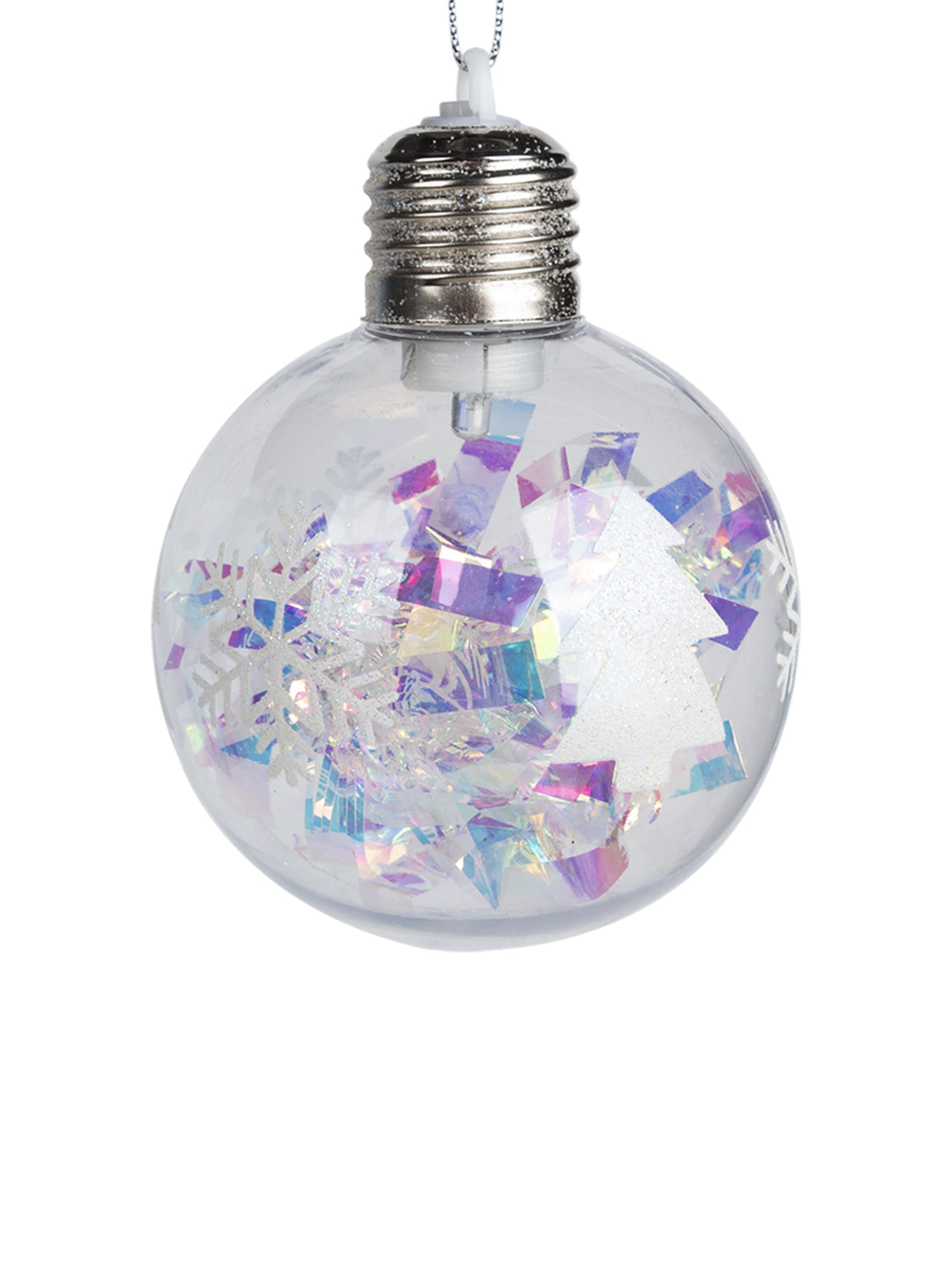 Snowman Print - Led Christmas Hanging Ball Set Of 3 Pcs