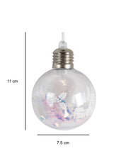 Snowman Print - Led Christmas Hanging Ball Set Of 3 Pcs
