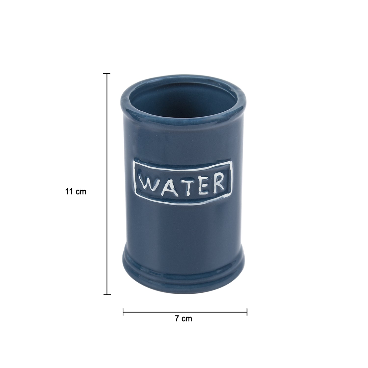 Market99 Blue Ceramic Bathroom, Pack Of 3