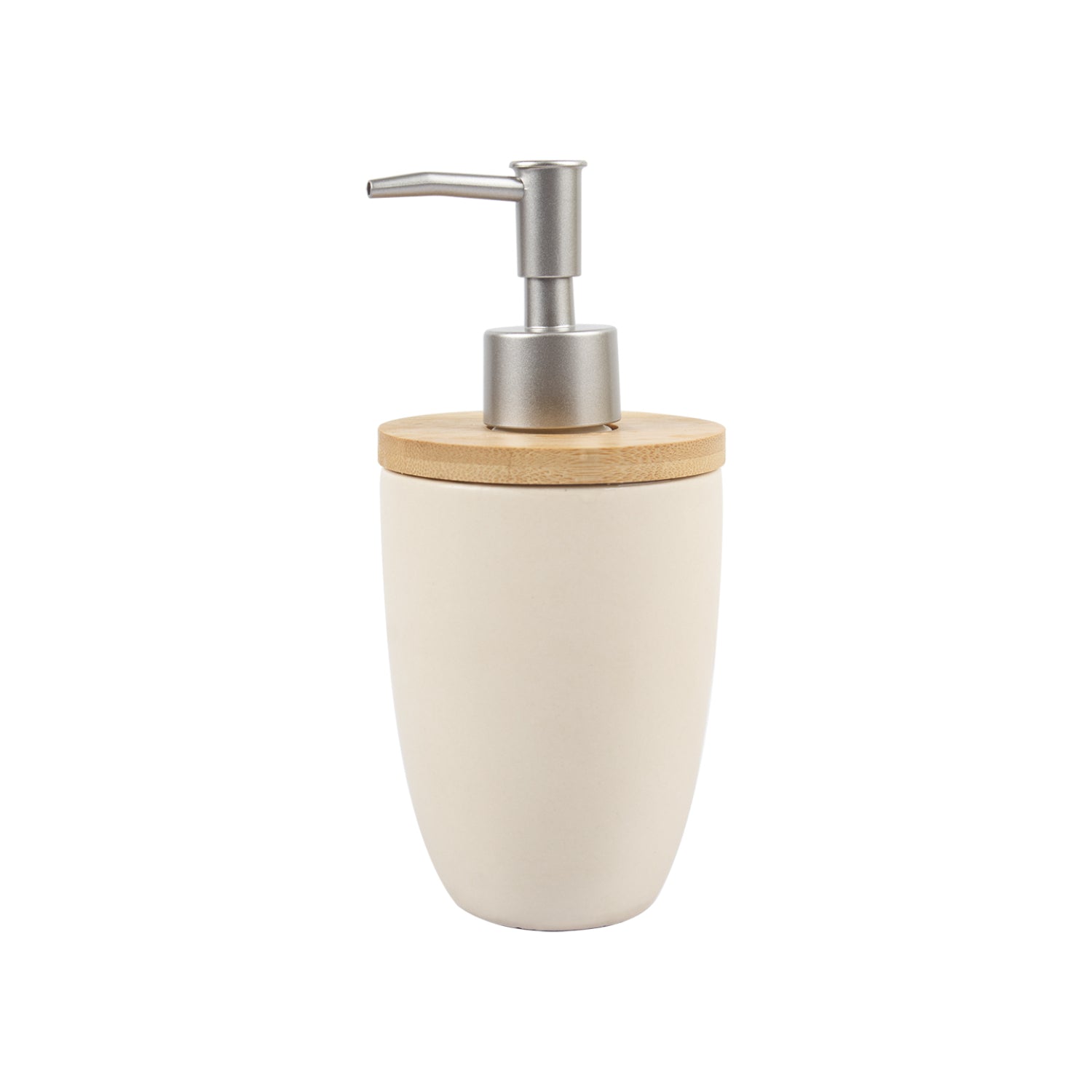 Market99 Wooden & Cream Ceramic Bathroom, Pack Of 3