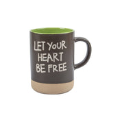 Market99 Ceramic Coffee Mug "LET YOUR HEART BE FREE " - 360 mL