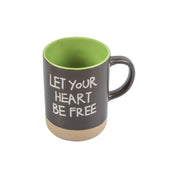 Market99 Ceramic Coffee Mug "LET YOUR HEART BE FREE " - 360 mL
