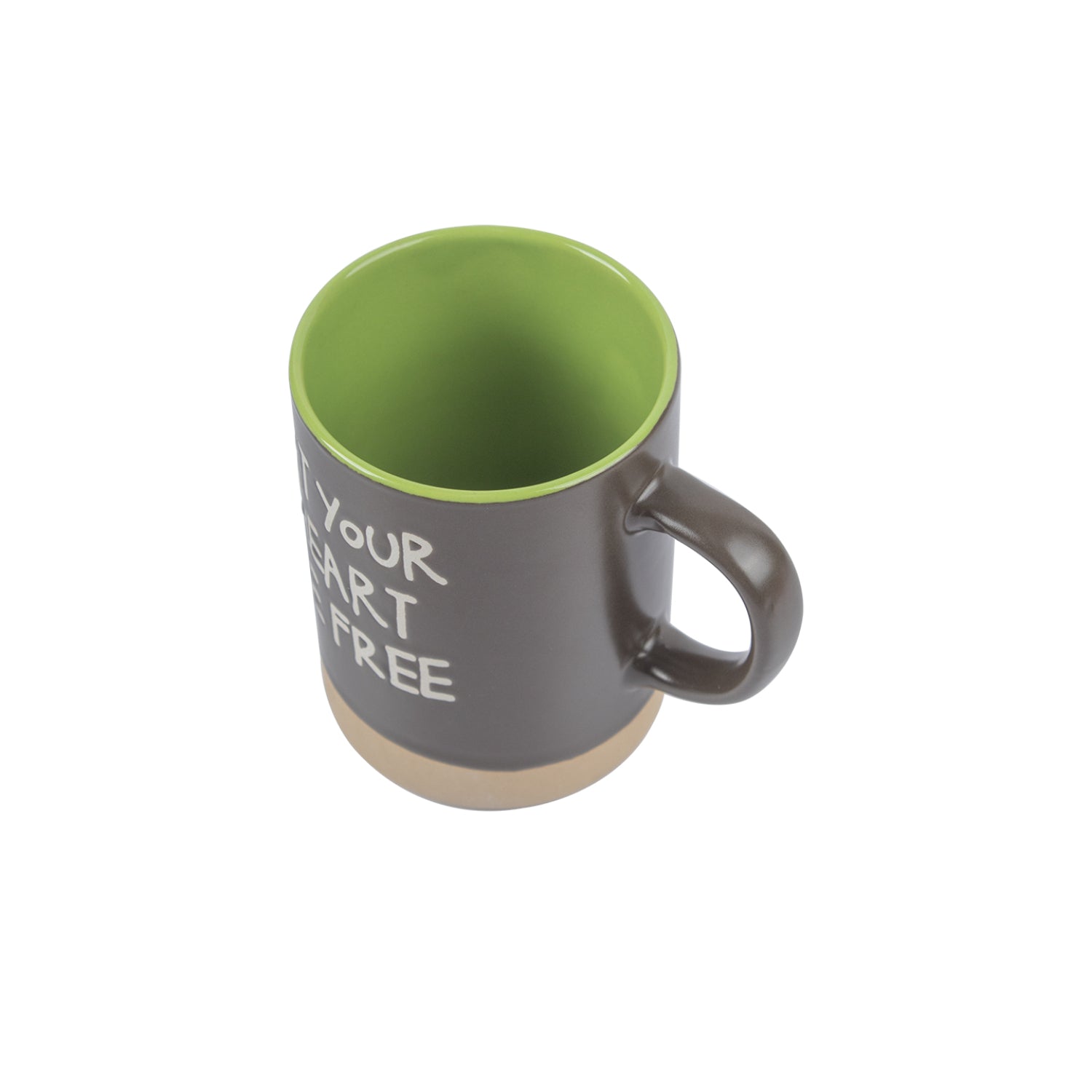 Market99 Ceramic Coffee Mug "LET YOUR HEART BE FREE " - 360 mL