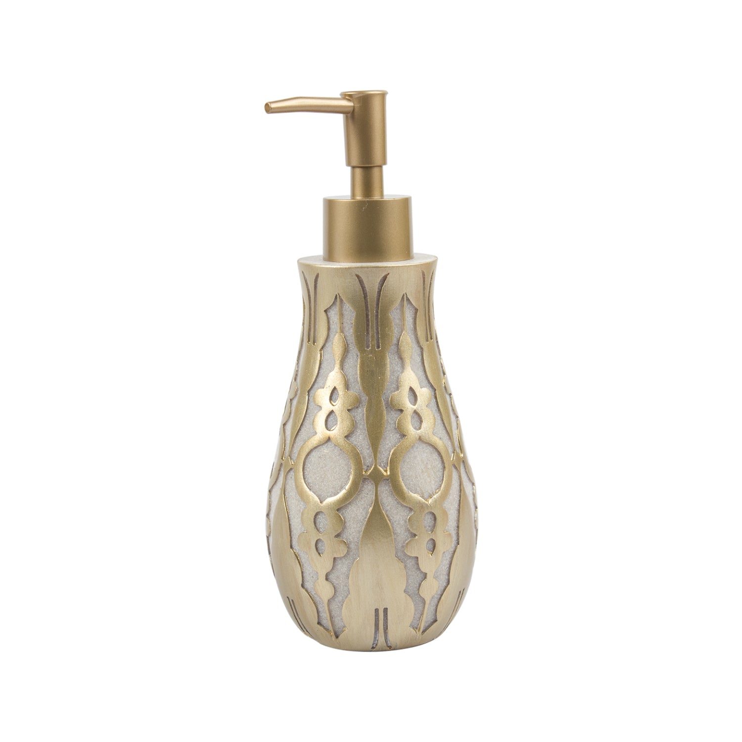 MARKET99 Light-Golden Polyresin Soap Dispenser - 380 mL