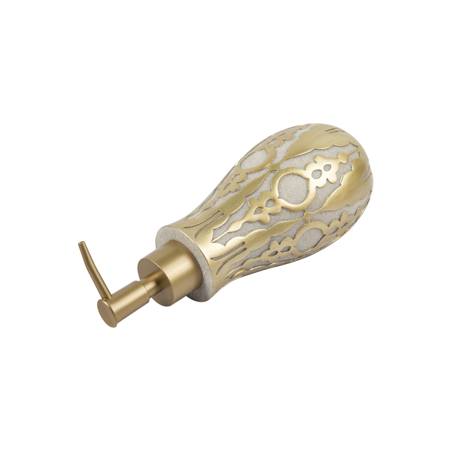 MARKET99 Light-Golden Polyresin Soap Dispenser - 380 mL