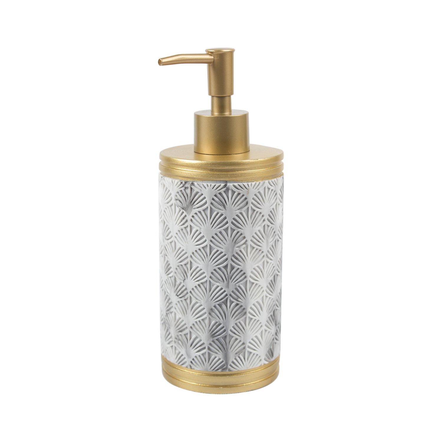 Market99 Polyresin Soap Dispenser with Golden Pump - 375 mL
