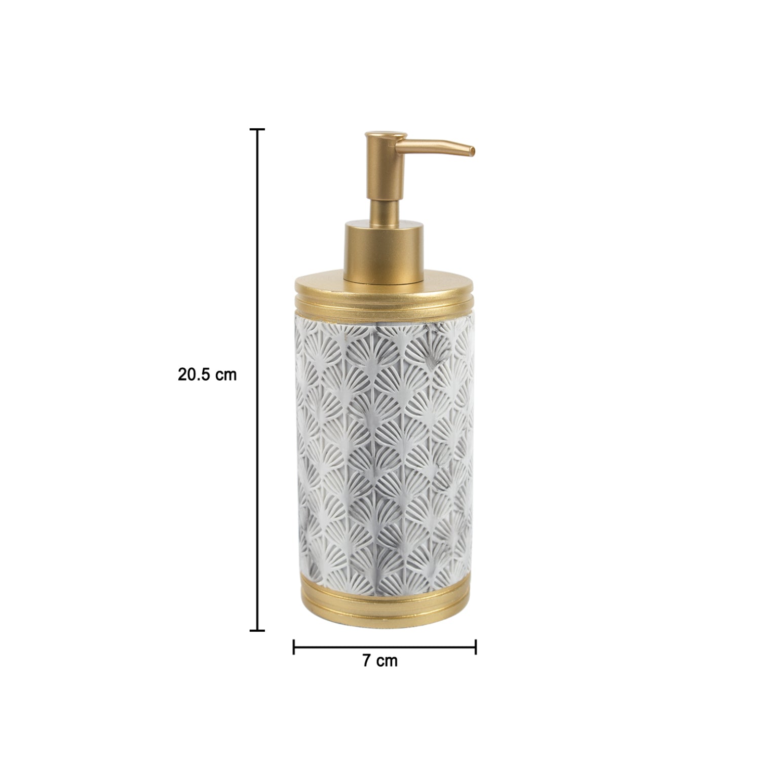 Market99 Polyresin Soap Dispenser with Golden Pump - 375 mL