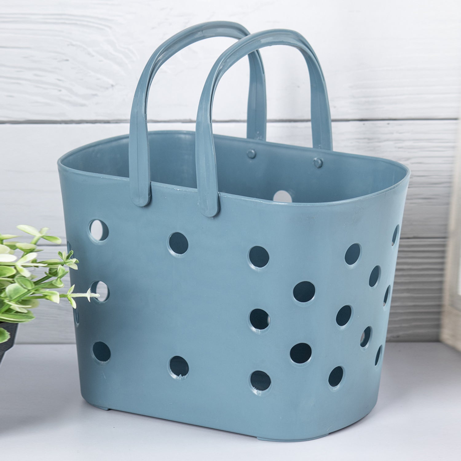 MARKET99 Plastic Home Storage Basket with Handles