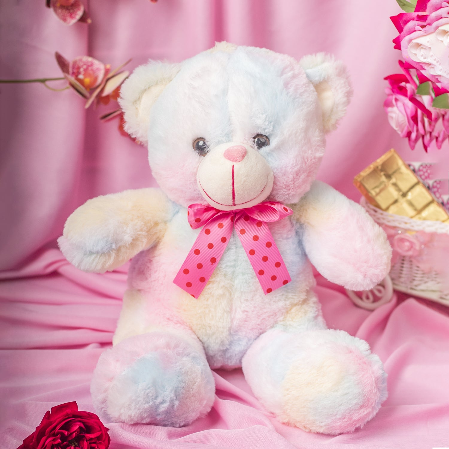 Rainbow Teddy Bear Valentine Gift