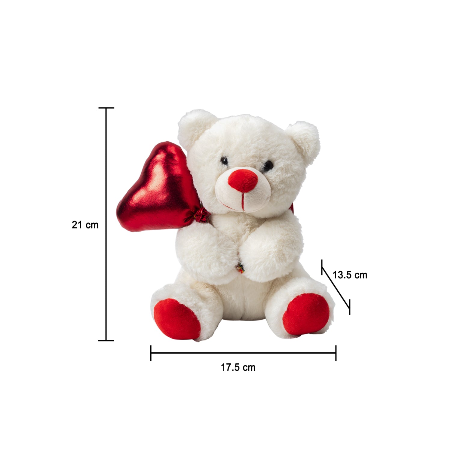 Valentine Teddy Bear With Red Balloon