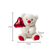 Valentine Teddy Bear With Red Balloon
