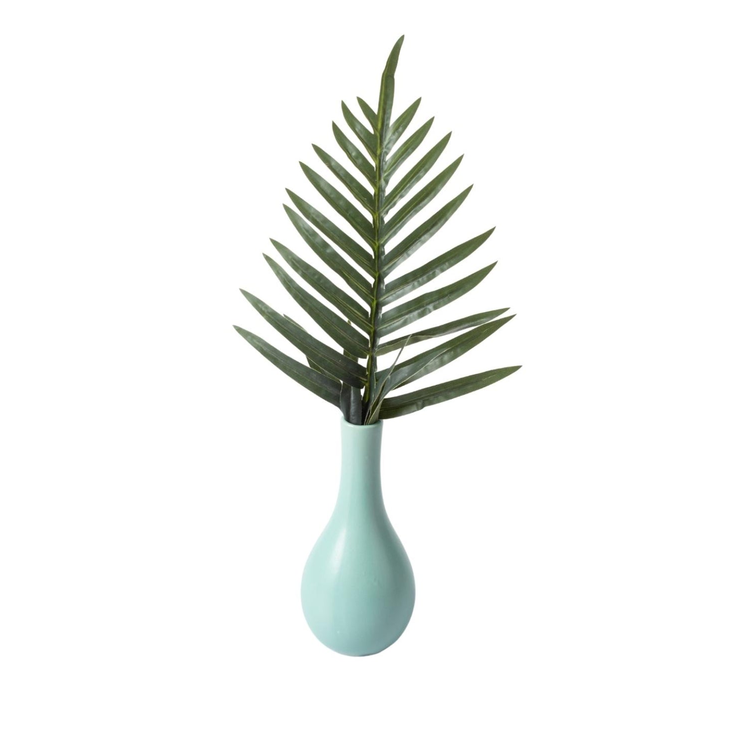 Decorative Ceramic Flower Vase - Green Pear, Glossy