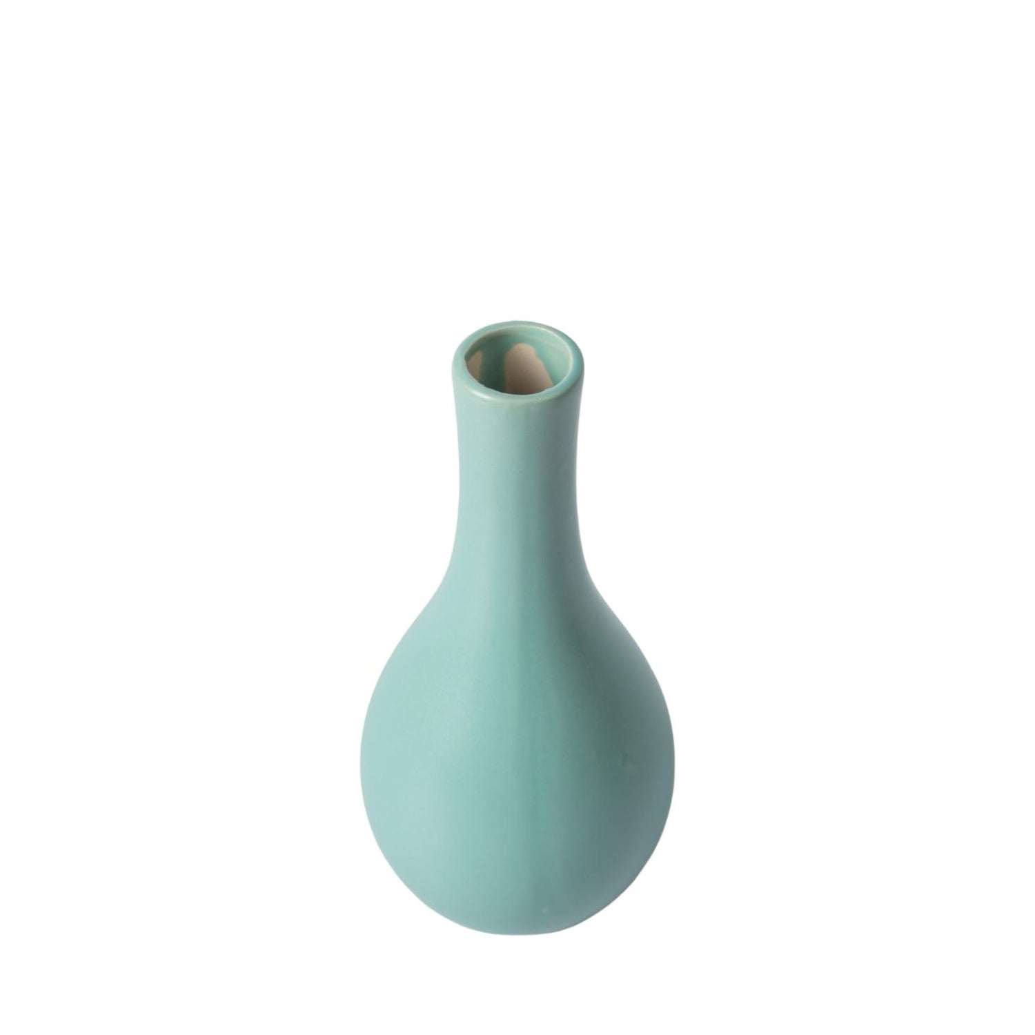Decorative Ceramic Flower Vase - Green Pear, Glossy