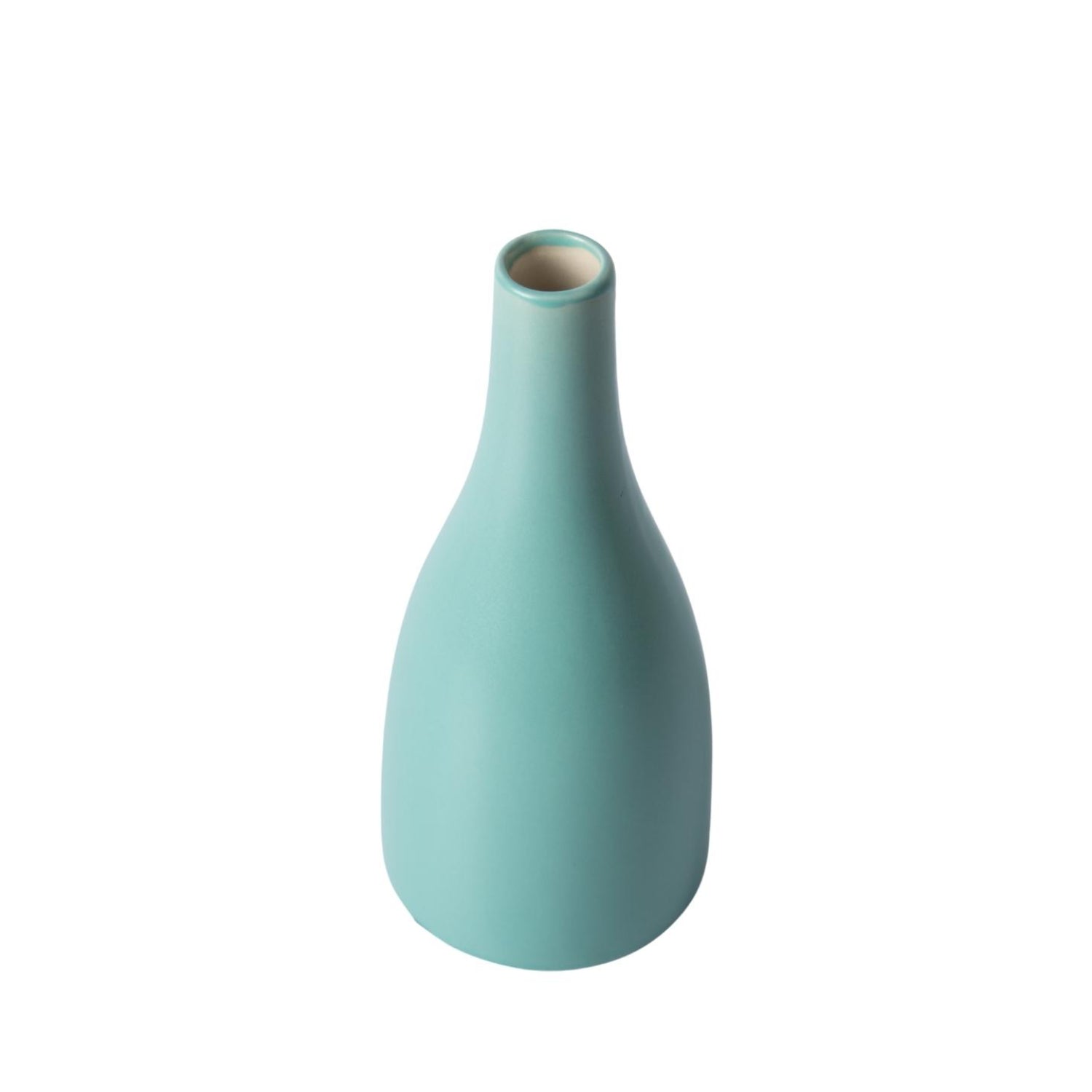 Decorative Ceramic Flower Vase - Green Vase, Glossy