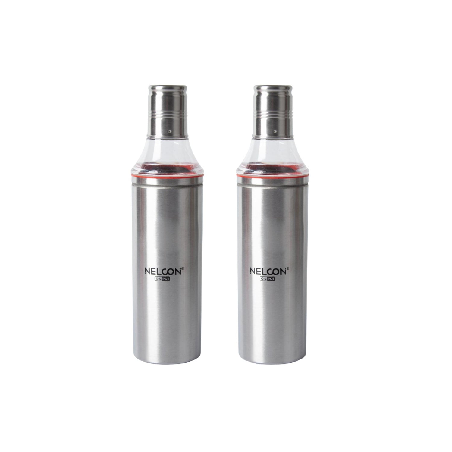 Steel Oil Dispenser Set Of 2 Pcs (Each 1000 Ml)