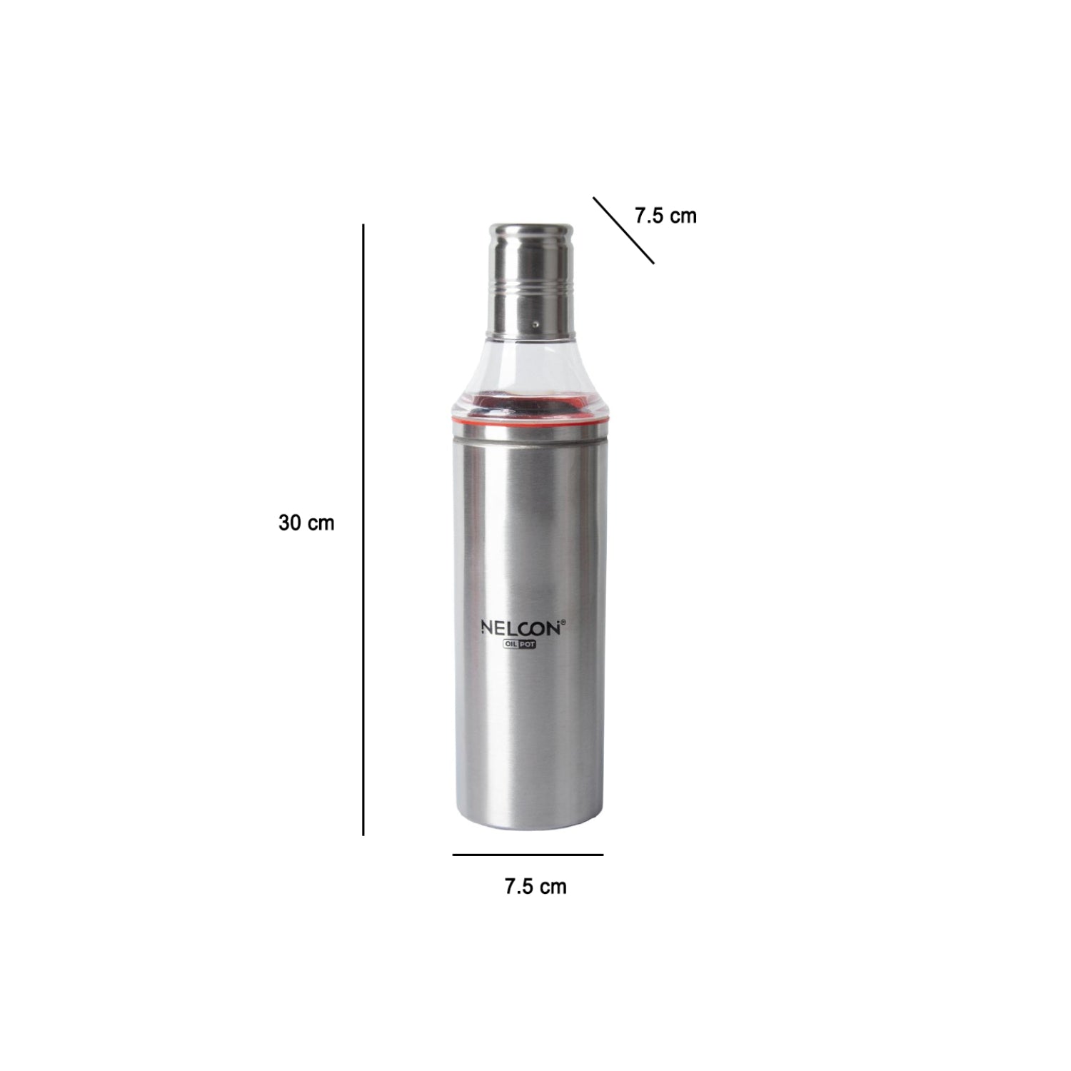 Steel Oil Dispenser Set Of 2 Pcs (Each 1000 Ml)