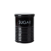 Tea & Sugar Jar (Each 900 Ml) +  Biscuits & Namkeen Jar (Each 1700 Ml) - Black, Set Of 4