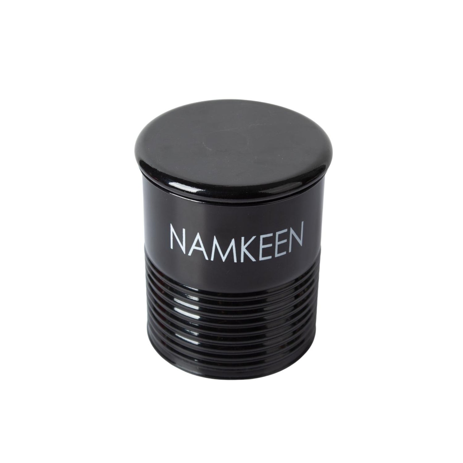 Tea & Sugar Jar (Each 900 Ml) +  Biscuits & Namkeen Jar (Each 1700 Ml) - Black, Set Of 4