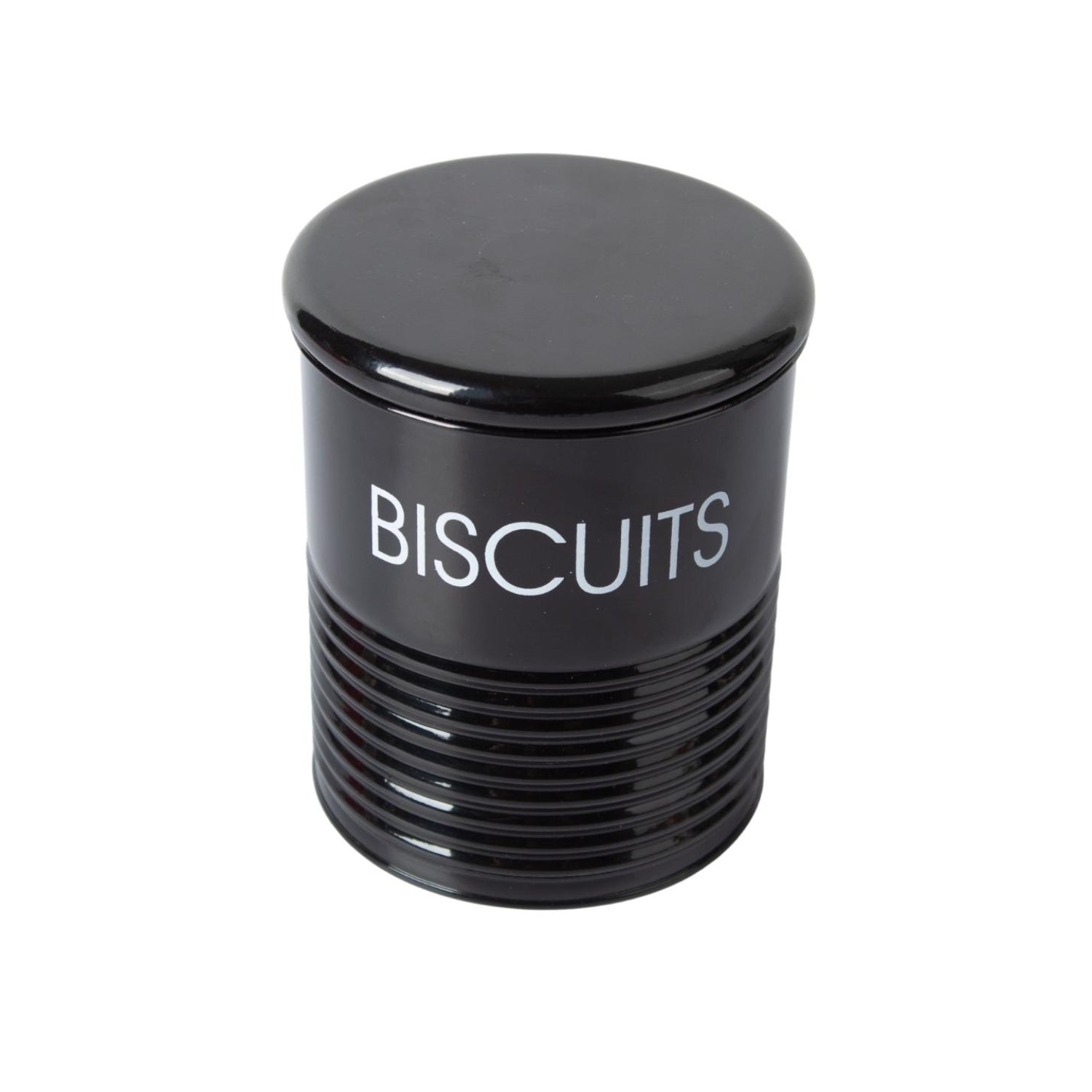 Tea & Sugar Jar (Each 900 Ml) +  Biscuits & Namkeen Jar (Each 1700 Ml) - Black, Set Of 4