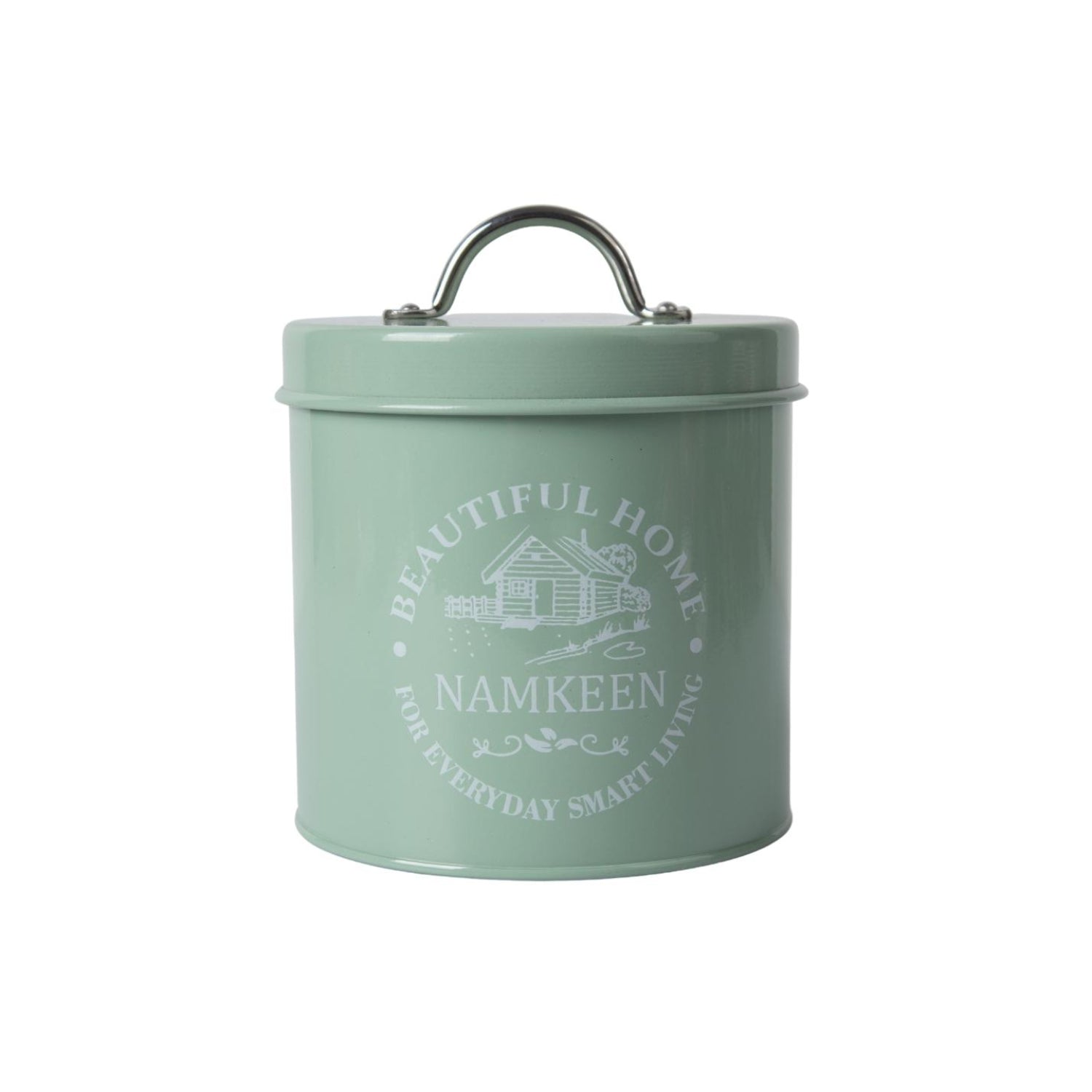 Tea & Sugar Jar (Each 850 Ml) + Biscuits & Namkeen Jar (Each 1300 Ml) - Green, Set Of 4