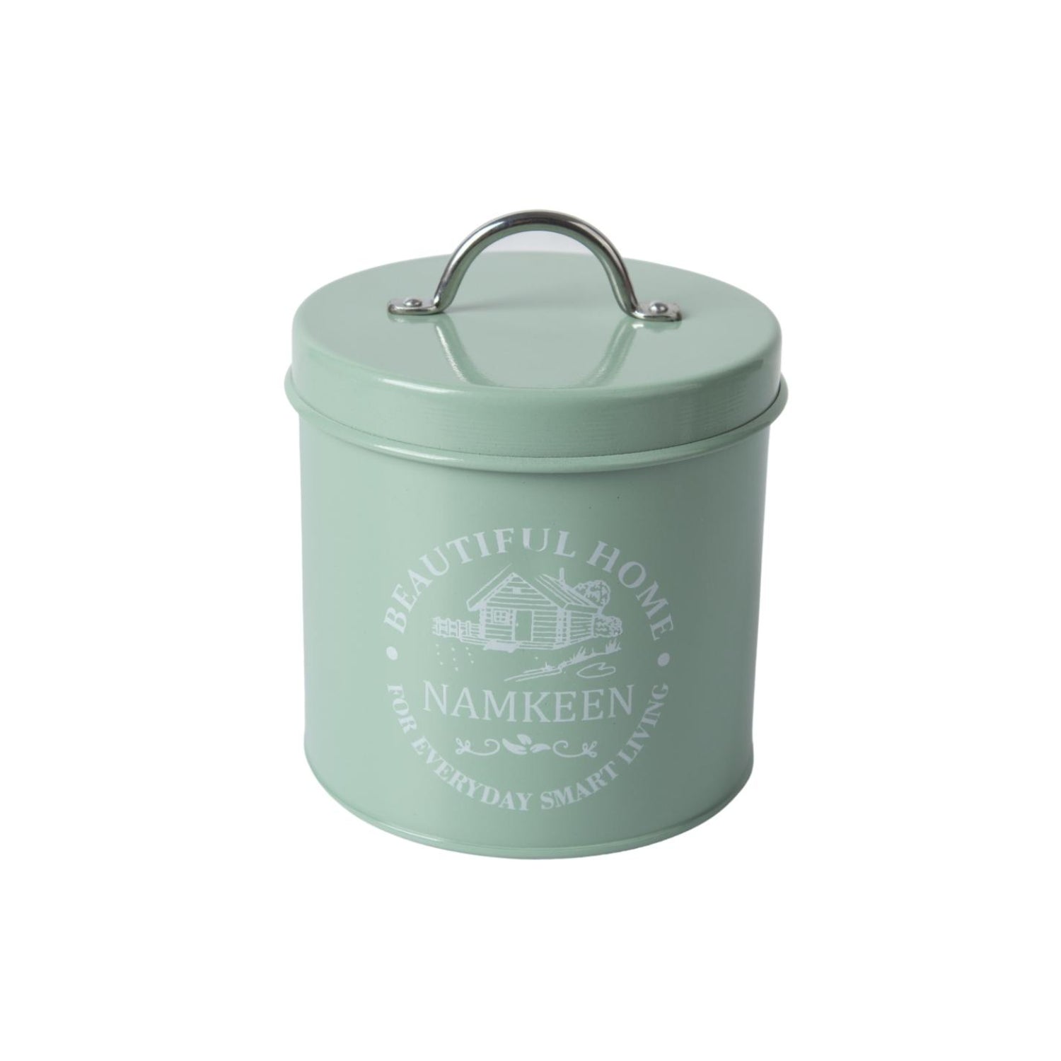Tea & Sugar Jar (Each 850 Ml) + Biscuits & Namkeen Jar (Each 1300 Ml) - Green, Set Of 4
