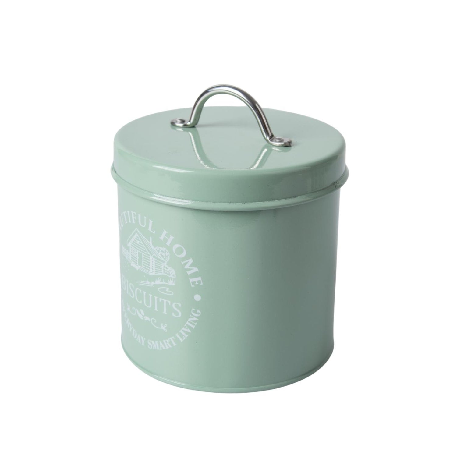 Tea & Sugar Jar (Each 850 Ml) + Biscuits & Namkeen Jar (Each 1300 Ml) - Green, Set Of 4