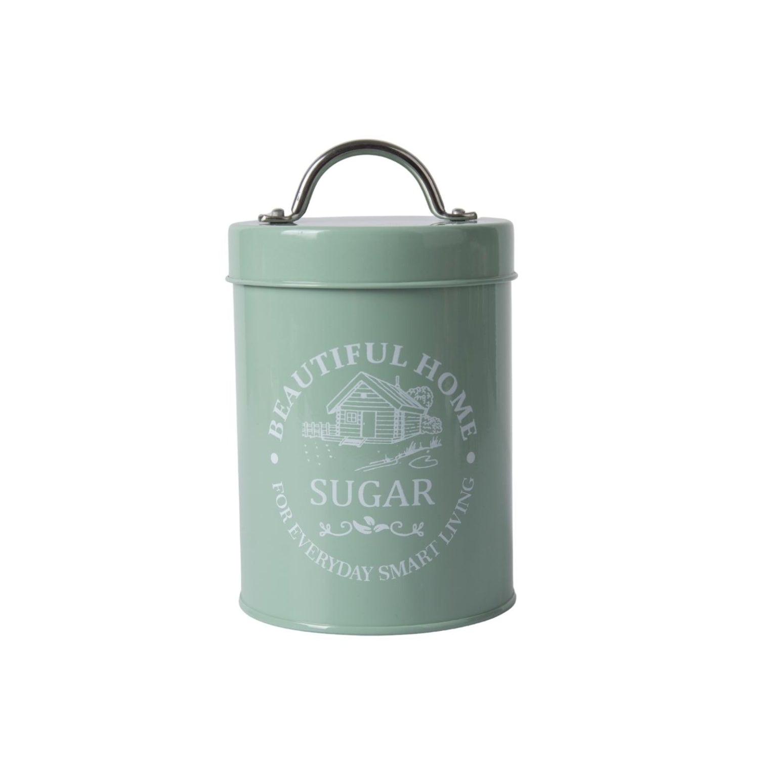 Tea & Sugar Jar (Each 850 Ml) + Biscuits & Namkeen Jar (Each 1300 Ml) - Green, Set Of 4