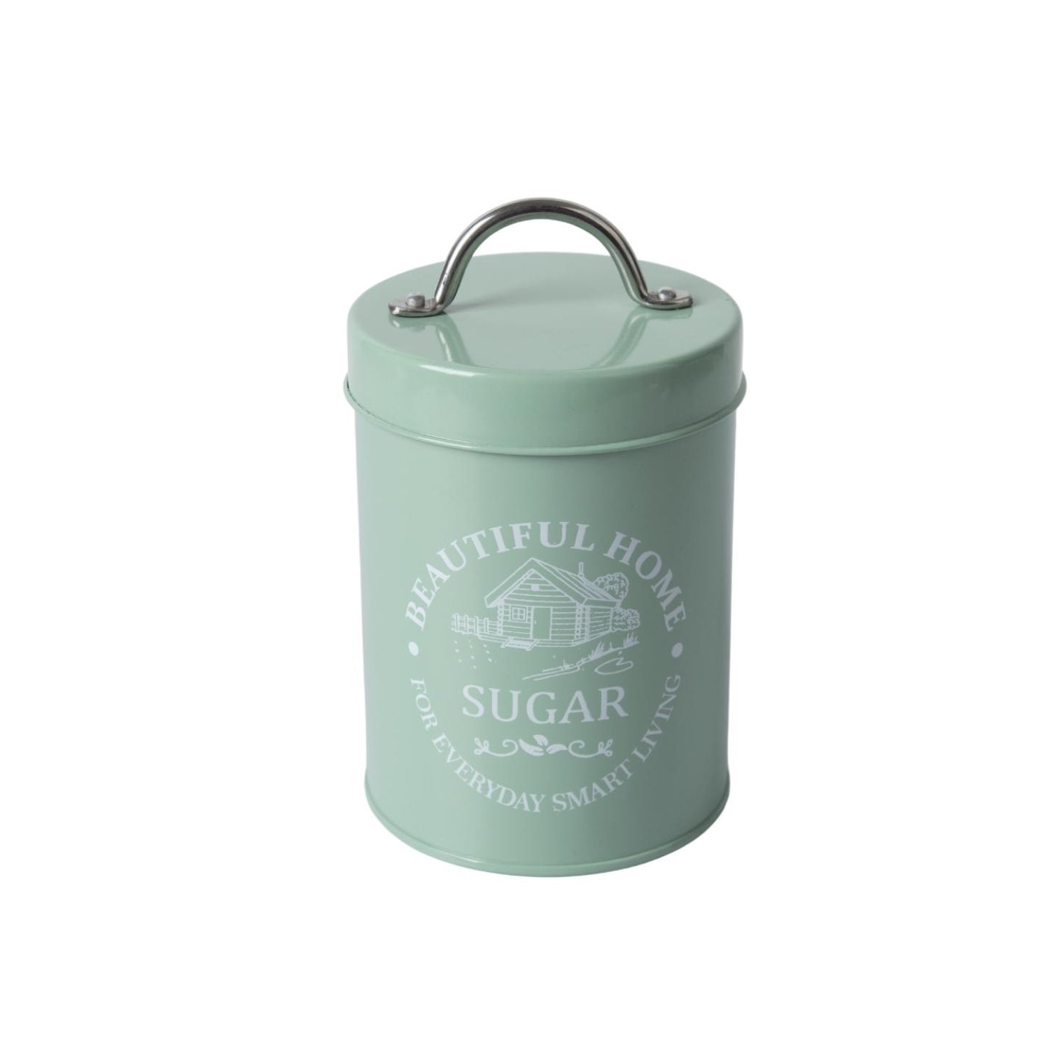 Tea & Sugar Jar (Each 850 Ml) + Biscuits & Namkeen Jar (Each 1300 Ml) - Green, Set Of 4