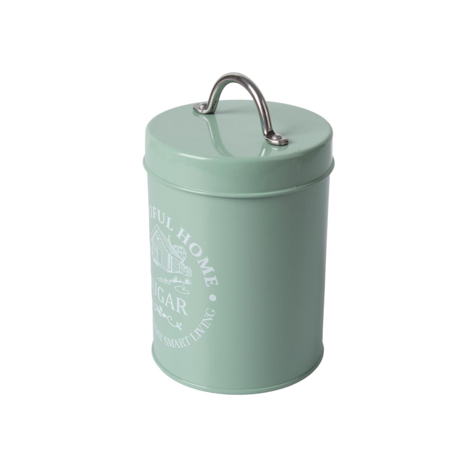 Tea & Sugar Jar (Each 850 Ml) + Biscuits & Namkeen Jar (Each 1300 Ml) - Green, Set Of 4