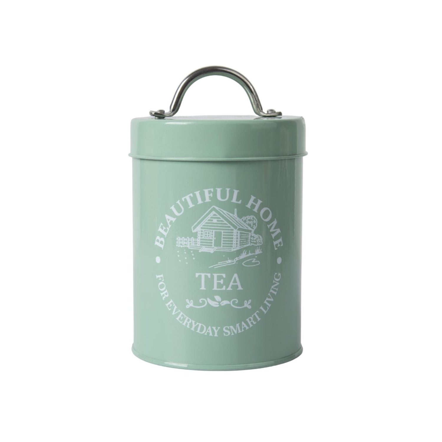 Tea & Sugar Jar (Each 850 Ml) + Biscuits & Namkeen Jar (Each 1300 Ml) - Green, Set Of 4